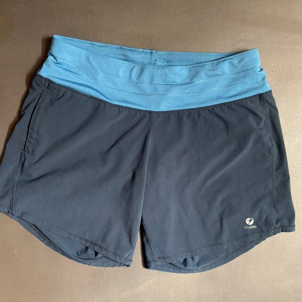 Oiselle Women’s Athletic Shorts High Rise Roga in Blue